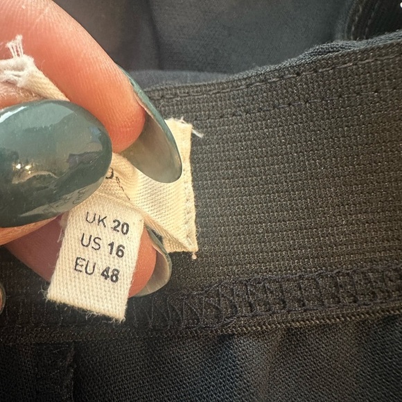 Anthropologie Navy Pull On Side Zip Split, size 16 - Picture 2 of 4